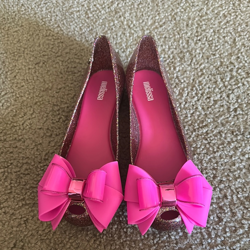 Melissa Women's Pink Glitter Flats